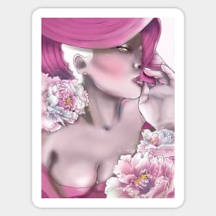 Pink peonies Sticker